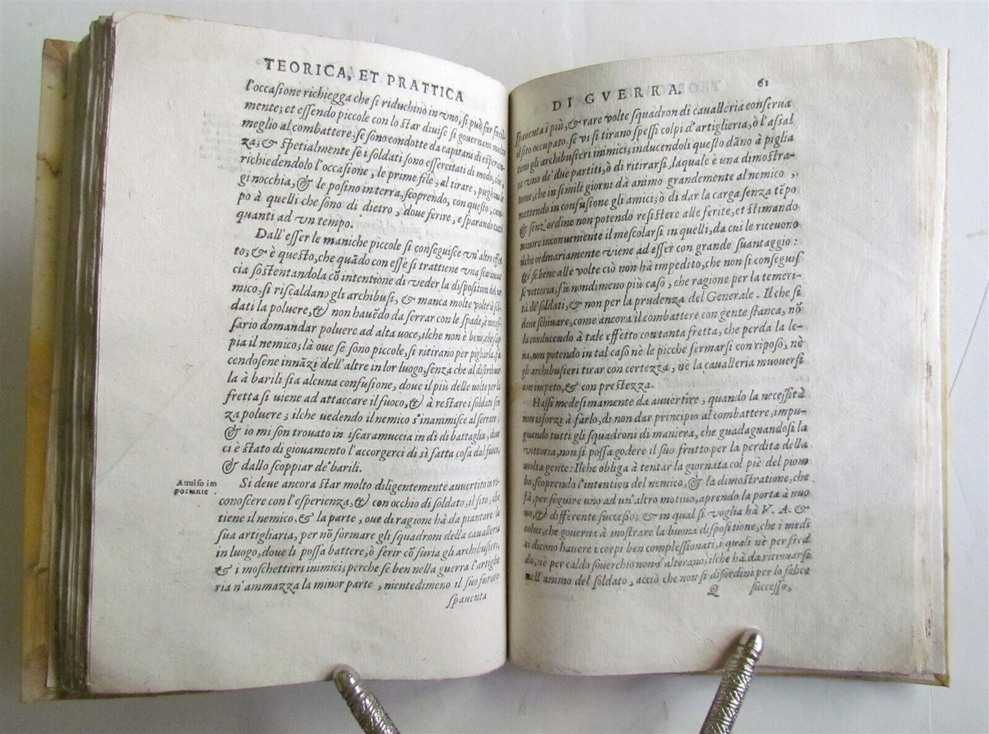 1602 THEORY & PRACTICE OF TERRESTRIAL & MARITIME WAR B. MENDOZA antique VELLUM