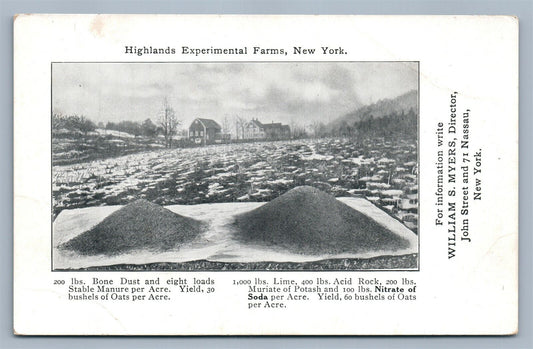 HIGHLANDS EXPERIMENTAL FARMS NY ANTIQUE POSTCARD