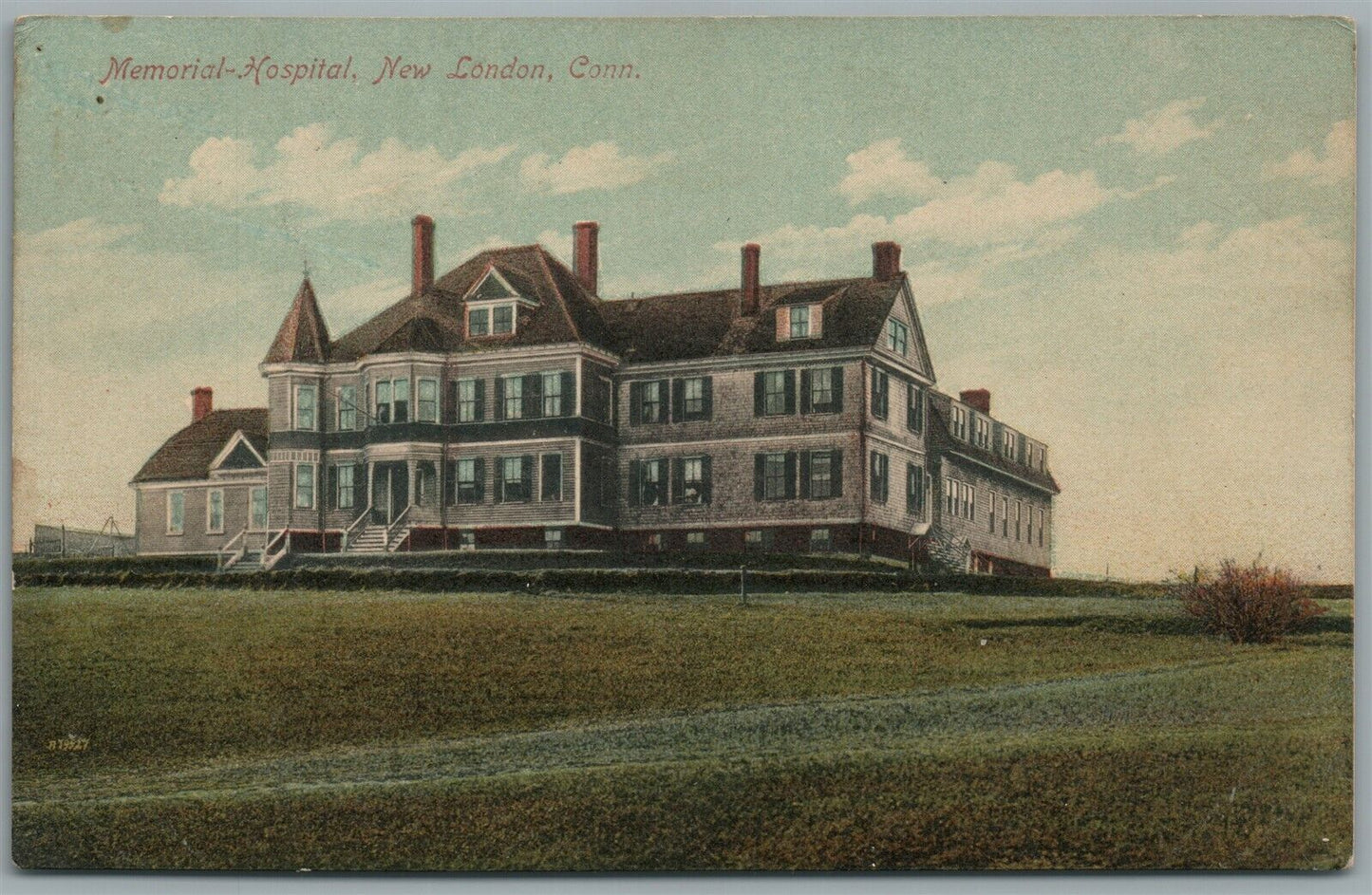 NEW LONDON CT MEMORIAL HOSPITAL ANTIQUE POSTCARD