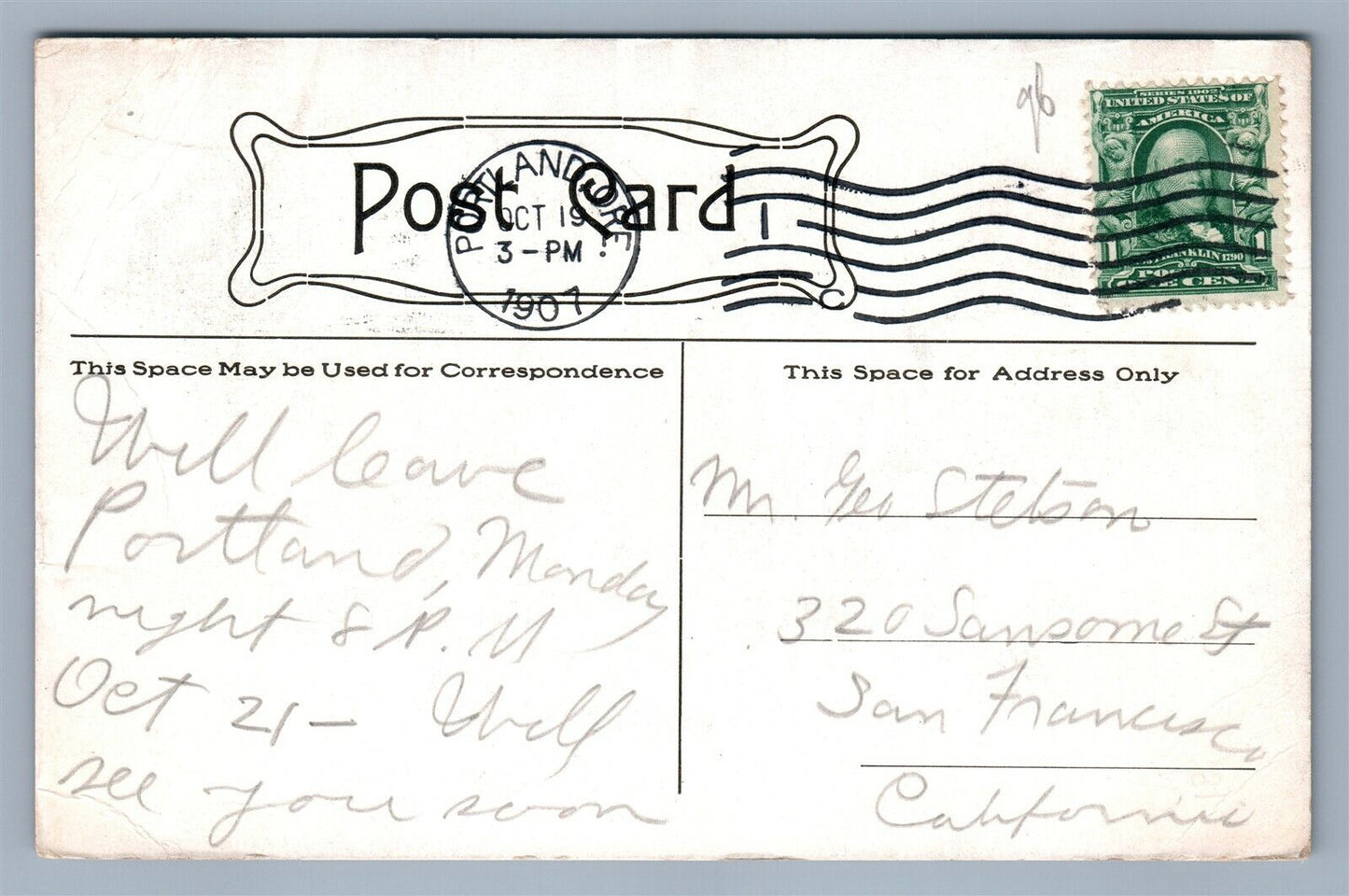 PORTLAND OR HAZELWOOD CREAM STORE ANTIQUE POSTCARD