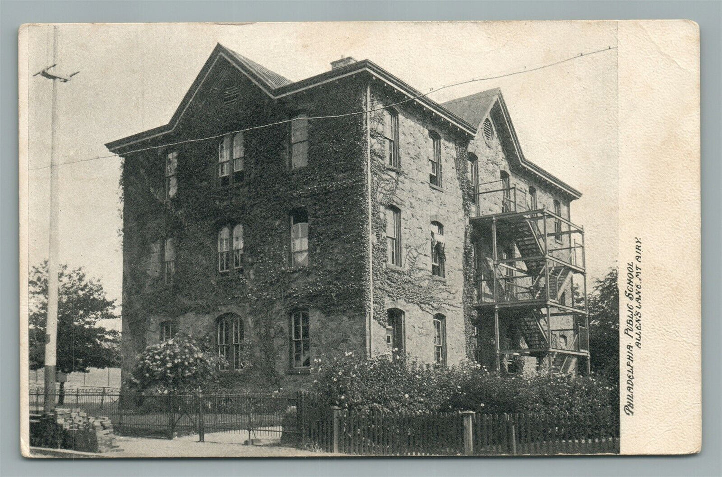 PHILADELPHIA PA PUBLIC SCHOOL ANTIQUE POSTCARD