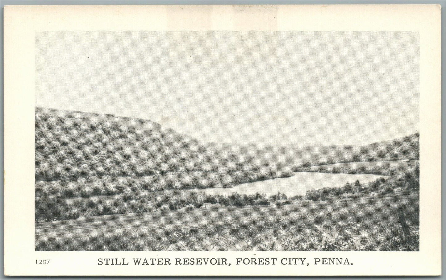 FOREST CITY PA STILL WATER RESERVOIR VINTAGE POSTCARD