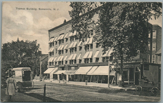 SOMERVILLE NJ THOMAS BUILDING ANTIQUE POSTCARD