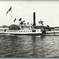 STEAMSHIP NEWPORT VINTAGE REAL PHOTO POSTCARD RPPC