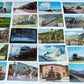 LOT OF 22 VINTAGE POSTCARDS train railway railroad