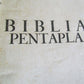 1710-1712 BIBLE in GERMAN BIBLIA PENTAPLA 2 VOLUMES w/ MAP antique VELLUM BOUND