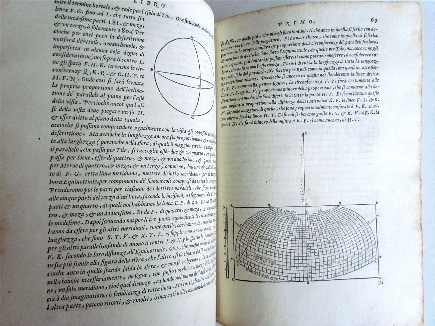 1561 LA GEOGRAFIA DI CLAUDIO TOLOMEO ALESSANDRINO by Girolamo Ruscelli ANTIQUE