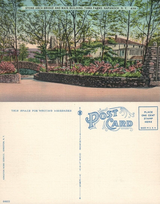 NAPANOCH N.Y. YAMA FARMS ANTIQUE POSTCARD