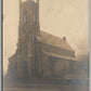 NEWTOWN CT TRINITY CHURCH ANTIQUE REAL PHOTO POSTCARD RPPC