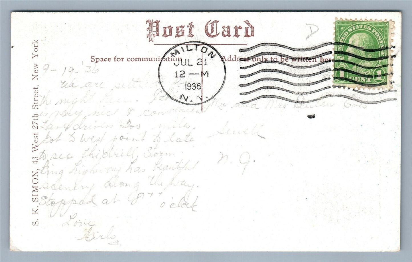 MILTON NY BLOSSOM FARM GAS STATION RESTAURANT COTTAGES VINTAGE POSTCARD