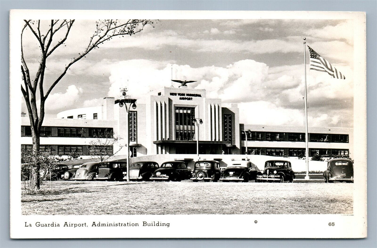 LA QUARDIA AIRPORT QUEENS NY VINTAGE REAL PHOTO POSTCARD RPPC