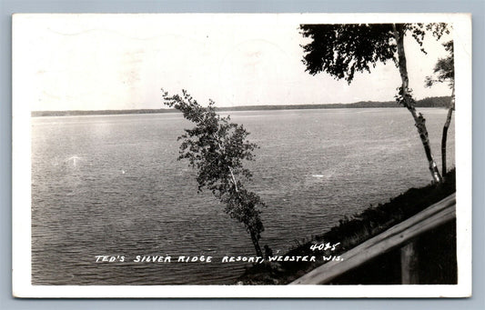 WEBSTER WI TED'S SILVER RIDGE RESORT VINTAGE REAL PHOTO POSTCARD RPPC