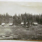 RPPC VINTAGE PHOTO POSTCARD RURAL SCENE VILLAGE LOG HOUSES