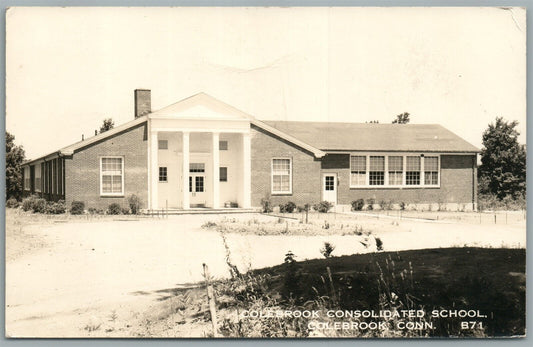 COLEBROOK CT SCHOOL VINTAGE REAL PHOTO POSTCARD RPPC