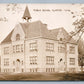 CLINTON WI PUBLIC SCHOOL ANTIQUE REAL PHOTO POSTCARD RPPC w/ CORK CANCEL