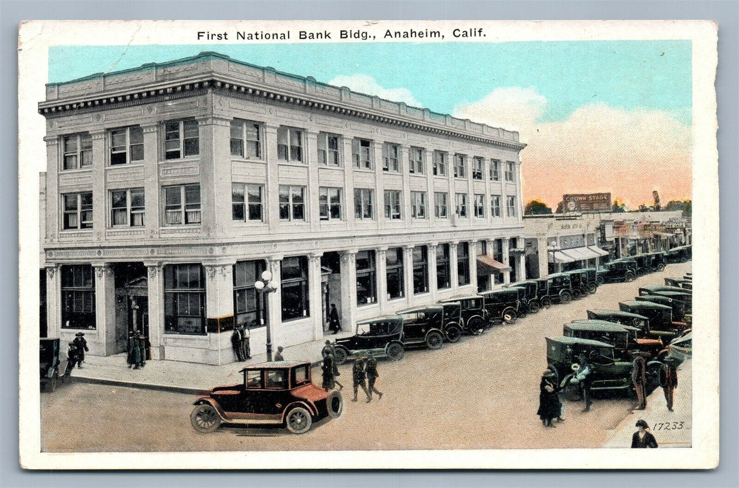 ANAHEIM CA FIRST NATIONAL BANK ANTIQUE POSTCARD