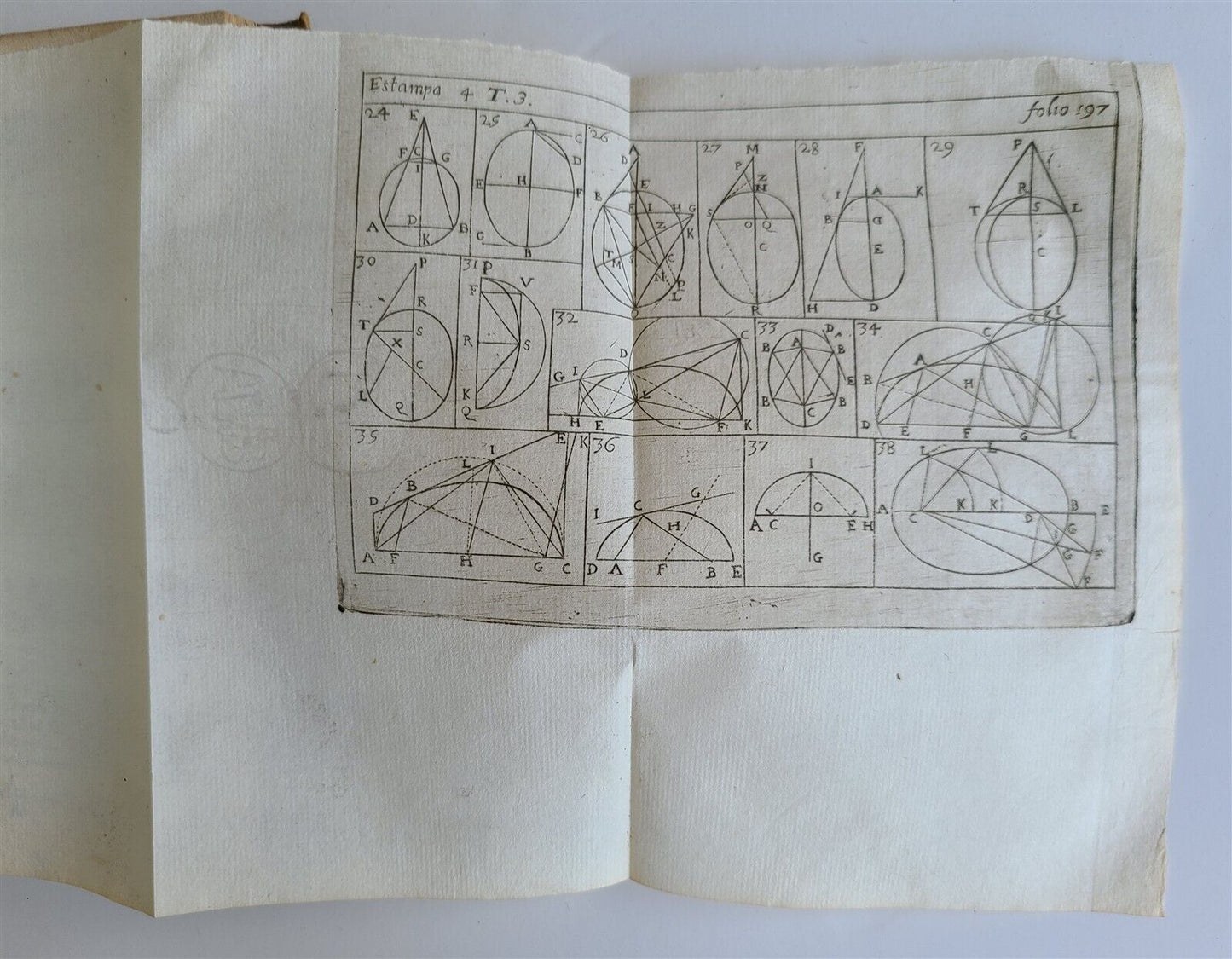 1727 MATHEMATICS in SPANISH Compendio mathematico antique TRIGONOMETRIA