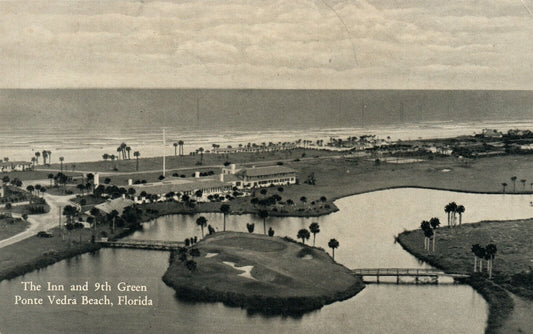 INN & 9th GREEN PONTE VEDRA BEACH FL VINTAGE POSTCARD GOLF COURT