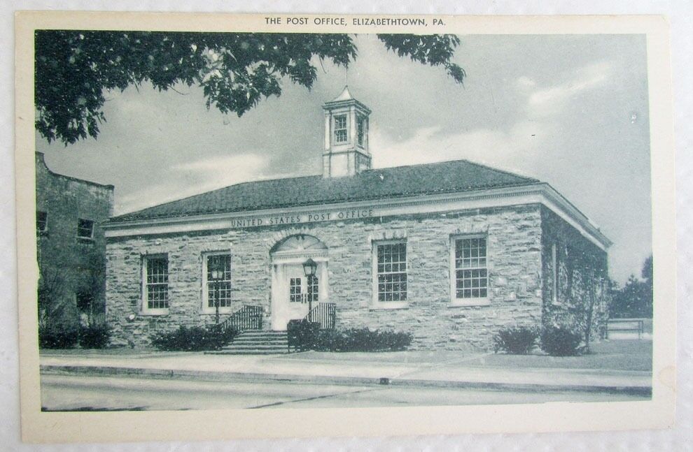 ANTIQUE POSTCARD THE POST OFFICE ELIZABETHTOWN PA