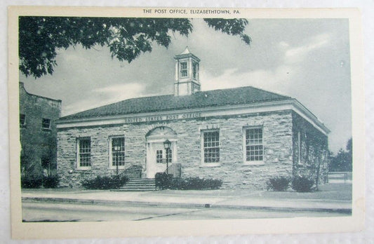 ANTIQUE POSTCARD THE POST OFFICE ELIZABETHTOWN PA