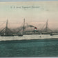 MILITARY SHIP US ARMY TRANSPORT SHERIDAN ANTIQUE POSTCARD