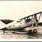 AIRPLANE MARINE FIGHTER GRUMMAN F3F-2 VINTAGE REAL PHOTO POSTCARD RPPC