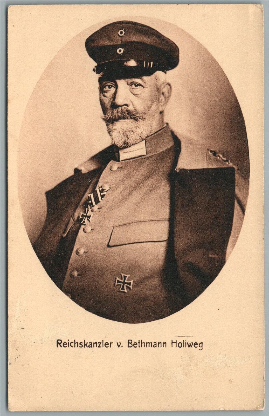 REICHSKANZLER v. BETHMANN HOLIWEG WWI ERA GERMAN RED CROSS ANTIQUE POSTCARD