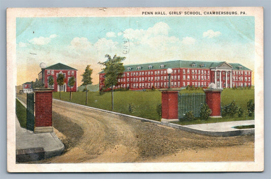 CHAMBERSBURG PA GIRLS' SCHOOL ANTIQUE POSTCARD