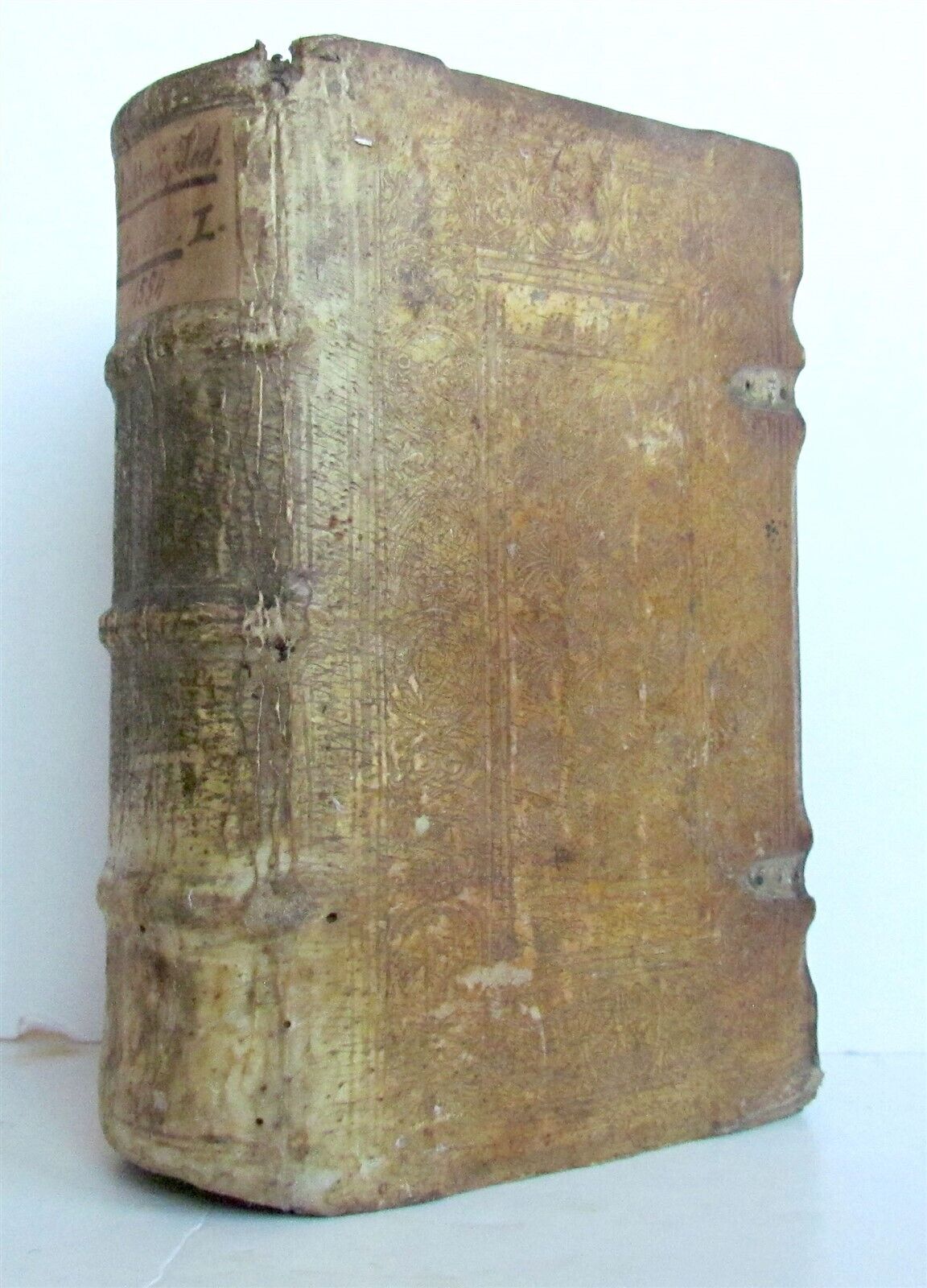 1554 Homiliarum tripartitarum by Josse Clichtoveus antique PIGSKIN BOUND vol. I