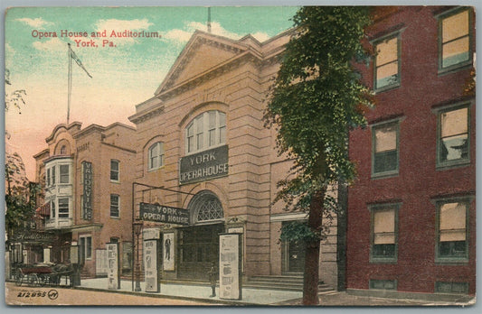 YORK PA OPERA HOUSE ANTIQUE POSTCARD
