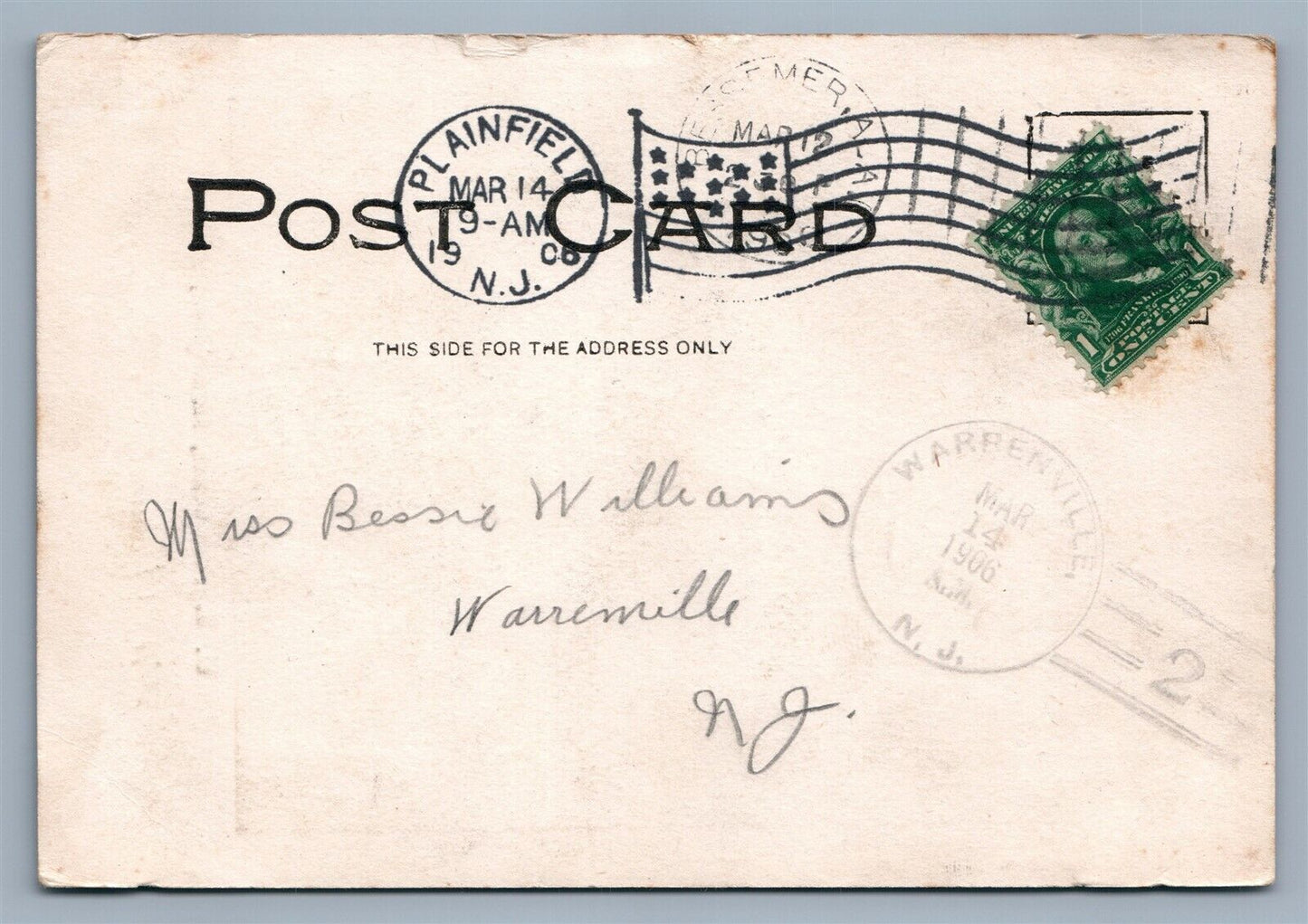 BIRMINGHAM AL US POST OFFICE 1906 UNDIVIDED ANTIQUE POSTCARD