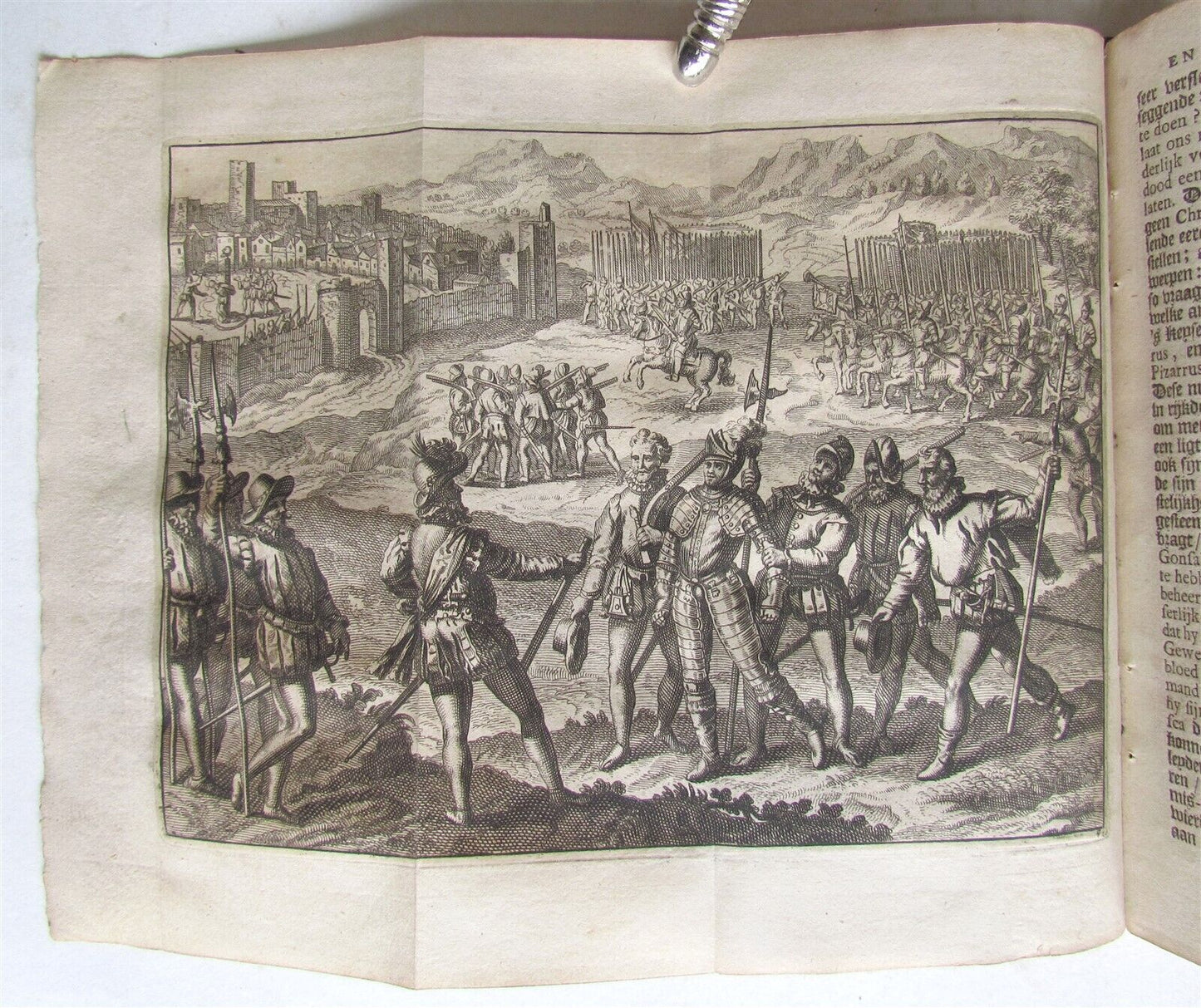 1706 CONQUEST of PERU & PANAMA ILLUSTRATED antique RARE F. Pizarro D. Almagro