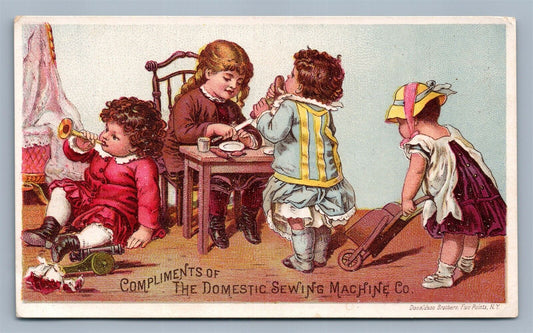 MT.HOLLY NJ ANTIQUE VICTORIAN TRADE CARD JUDD PIANOS SEWING MACHINES ADVERTISING