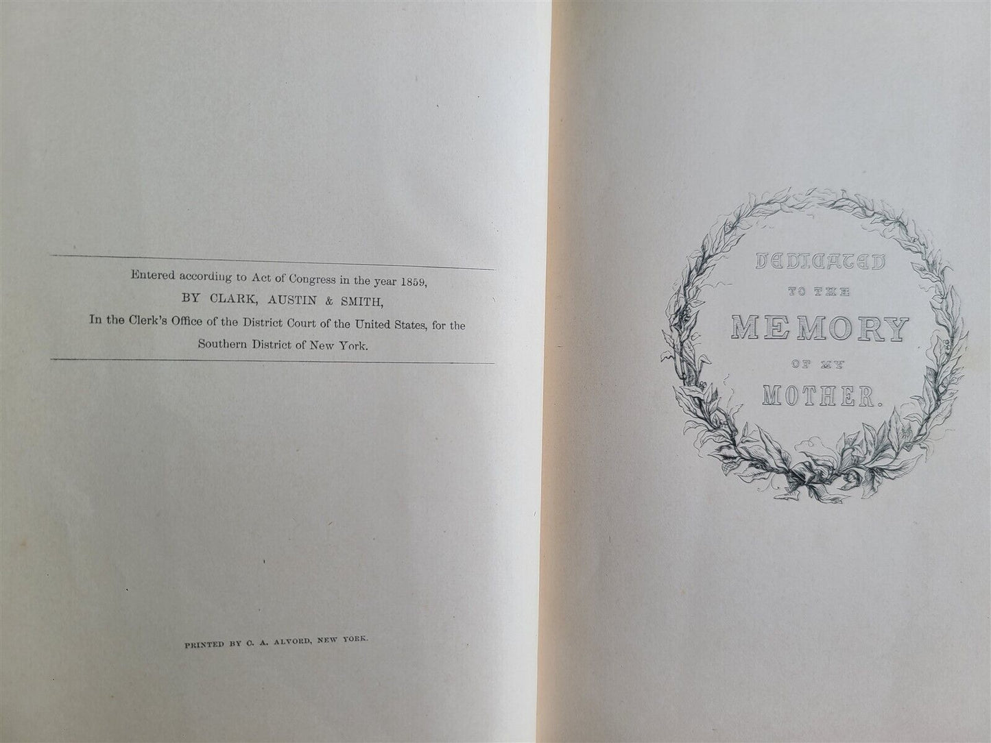 1860 SACRED POEMS by N PARKER WILLIS antique ILLUSTRATED Americana CIVIL WAR ERA