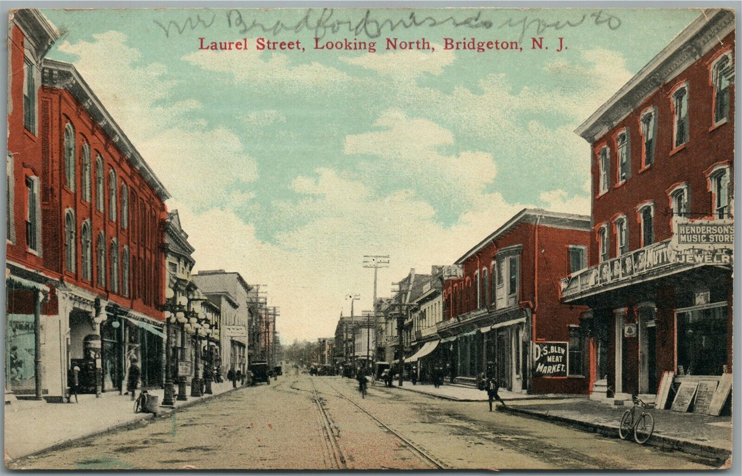 BRIDGETON NJ LAUREL STREET ANTIQUE POSTCARD