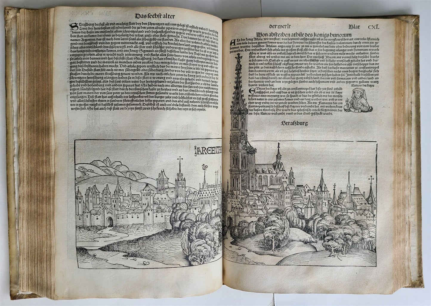 1493 NUREMBERG CHRONICLE antique INCUNABULA Liber chronicarum HARTMANN SCHEDEL