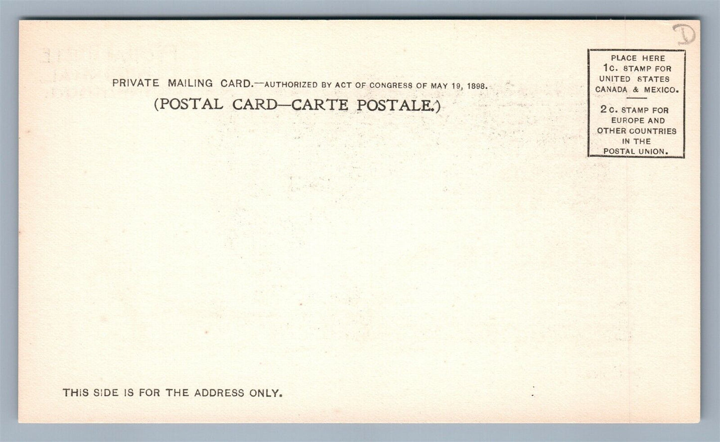 SARATOGA NY FLORAL FETE & CARNIVAL PRIVATE MAILING CARD 1898 ANTIQUE POSTCARD