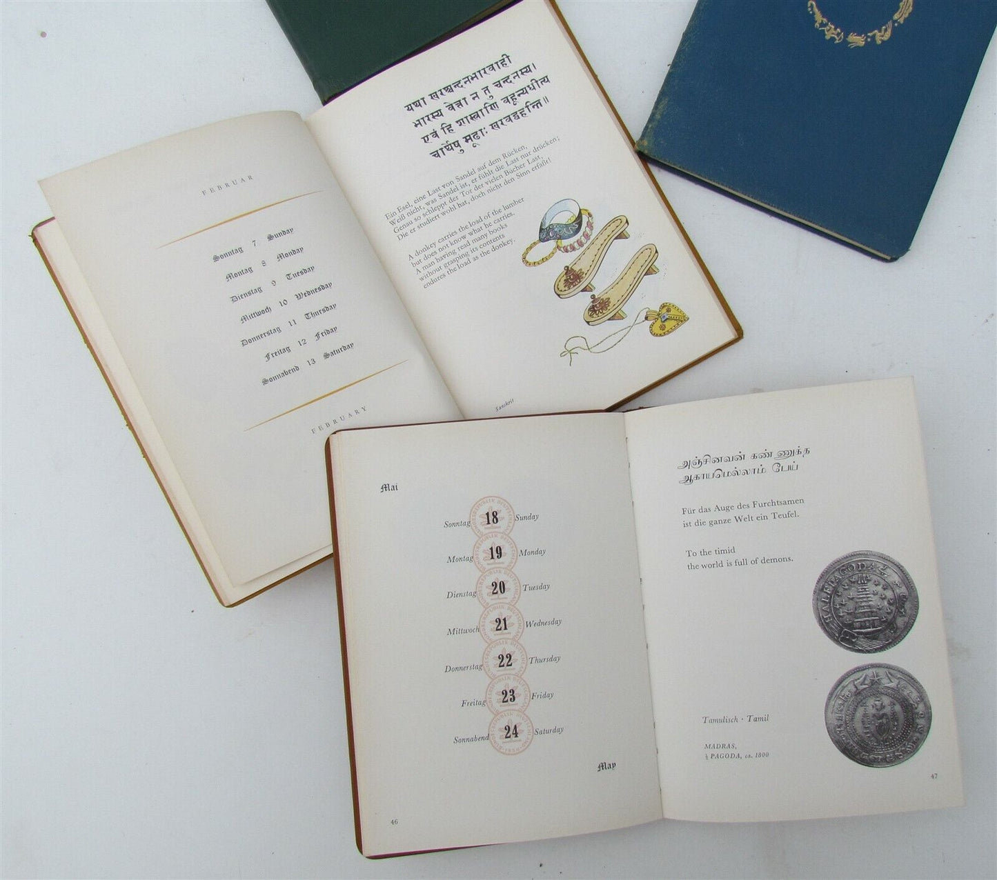 1953-1958 4 VOLUMES CALENDARIUM TYCHOPOLITANUM illustrated