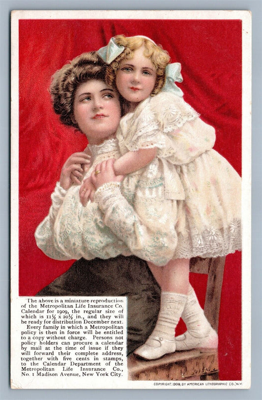 NEW YORK METROPOLITAN LIFE INSURANCE COMPANY ADVERTISING ANTIQUE POSTCARD