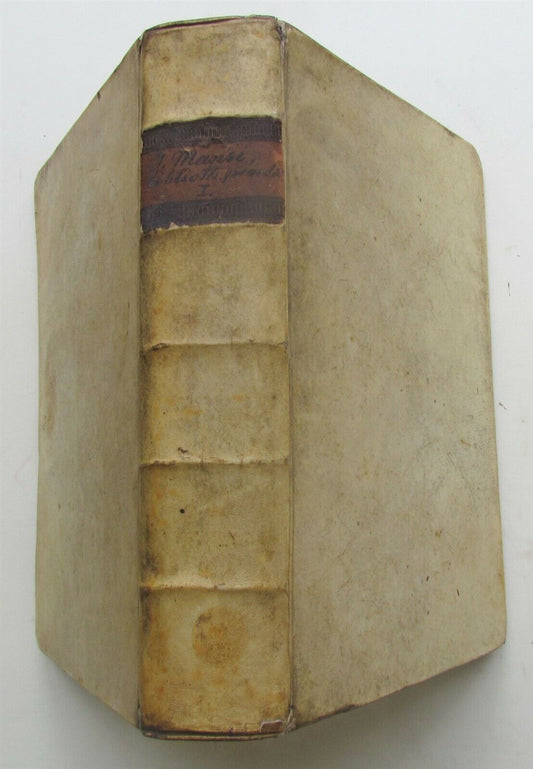 1722 VELLUM BINDING MASSIVE FOLIO J.Mansi CONGREGATIONIS ORATORII ANTIQUE Vol. 1