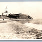 LIGHTHOUSE VIEW ANTIQUE REAL PHOTO POSTCARD RPPC