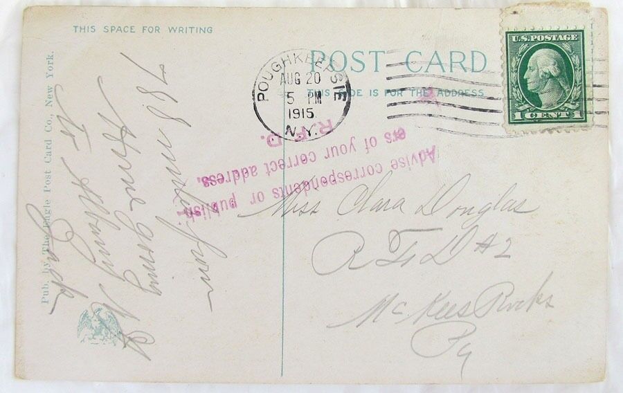 THE INFIRMARY VASSAR COLLEGE POUGHKEEPSIE N.Y. 1915 ANTIQUE POSTCARD