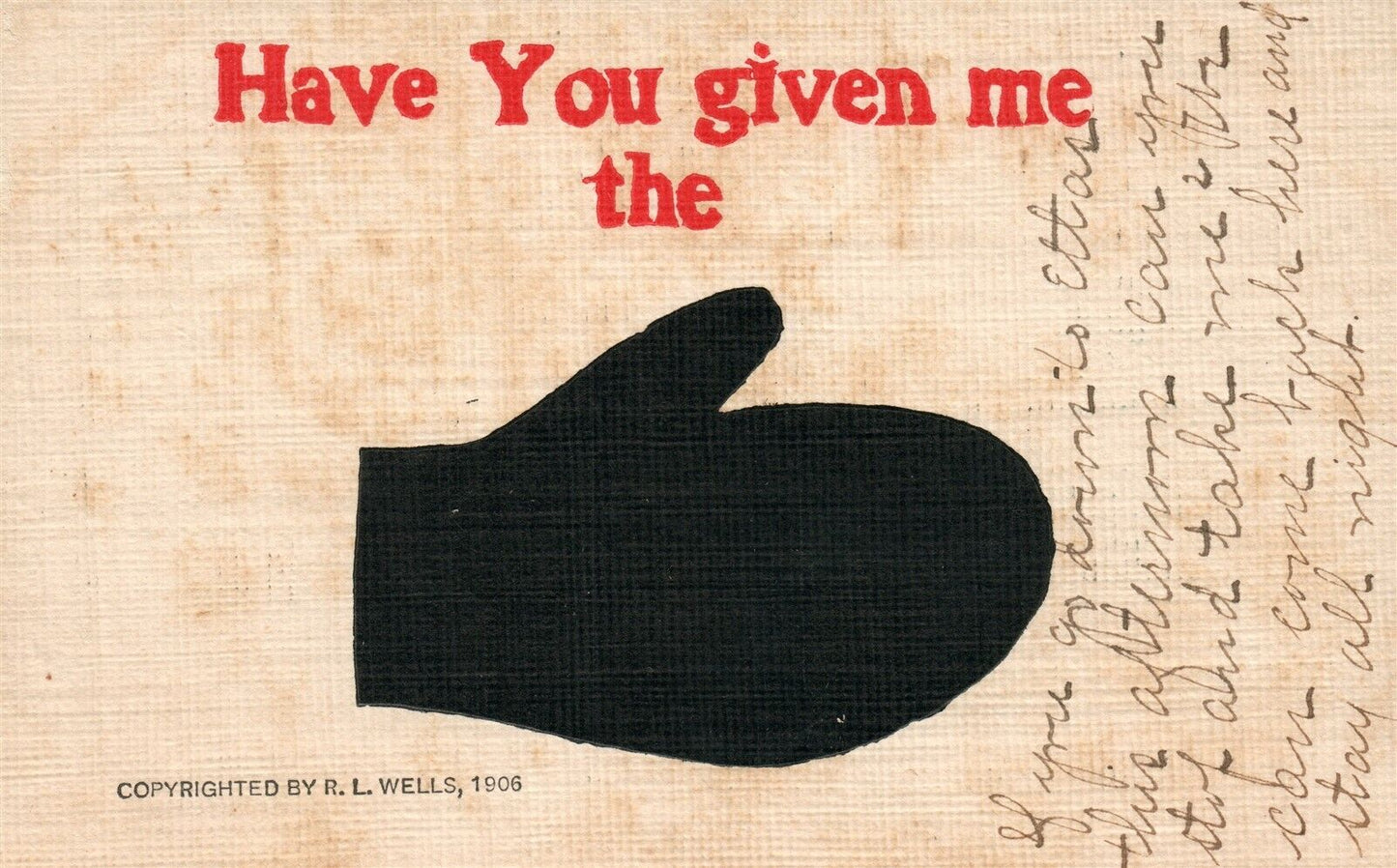 HAVE YOU GIVEN ME HAND 1906 UNDIVIDED ANTIQUE POSTCARD