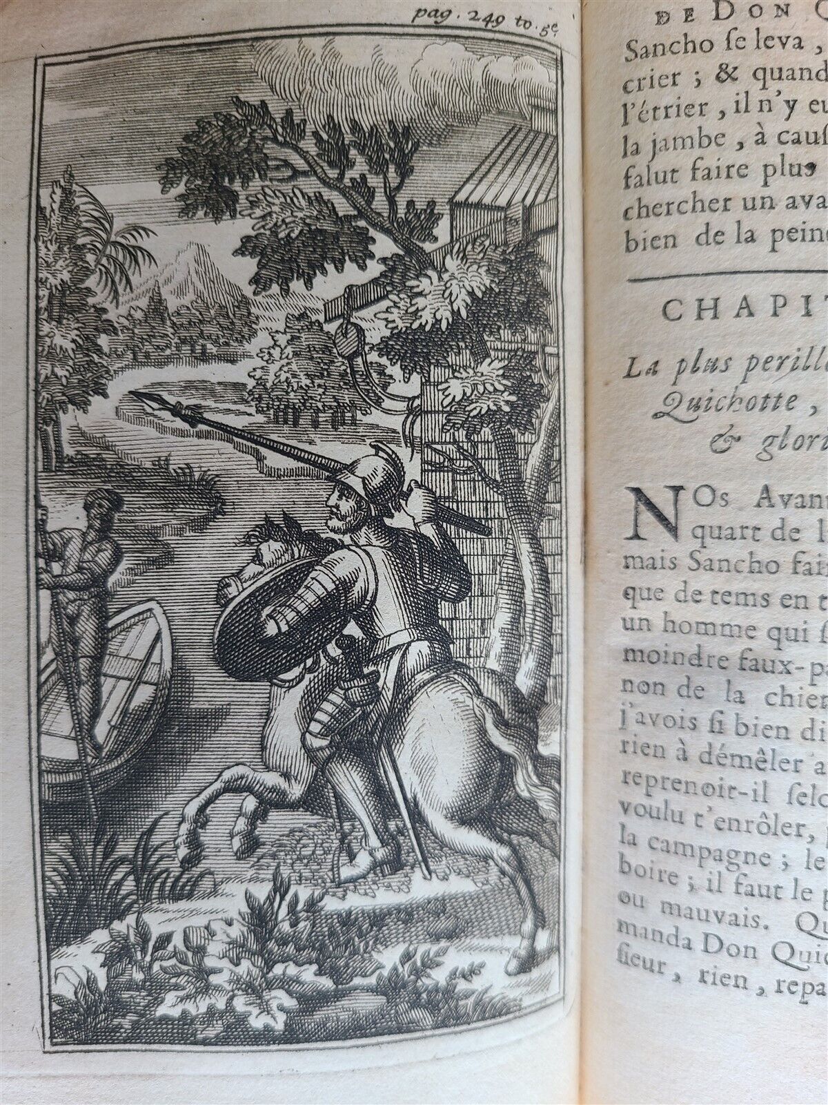 1713 DON QUICHOTTE DE LA MANCHE by CERVANTES 6 VOLUMES antique ILLUSTRATED