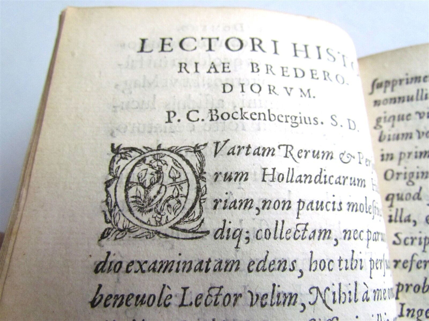 1587 HISTORY OF HOLLAND by Bockenberg antique 16th CENTURY in LATIN