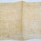 16th-17th century OLD MANUSCRIPT on VELLUM antique LAW DOCUMENT in FRENCH