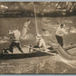 EXAGGERATED FISHING CANADIAN 1910 ANTIQUE REAL PHOTO POSTCARD RPPC