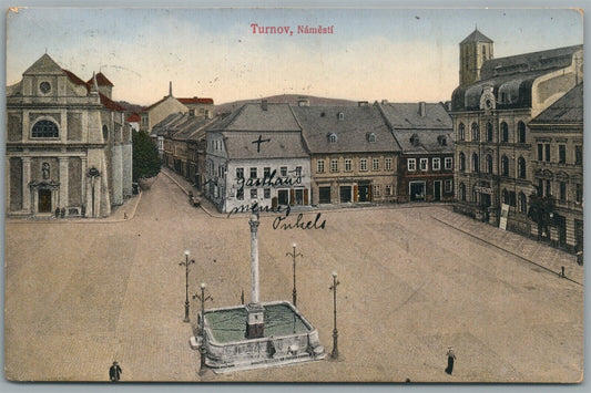 CZECH REPUBLIC TURNOV NAMESTI ANTIQUE POSTCARD