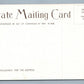 S. BARLETT BOSTON MA COCOA ADVERTISING ANTIQUE POSTCARD PRIVATE MAILING CARD