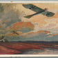 WWI ERA GERMAN AEROPLANE FIGHT ANTIQUE POSTCARD